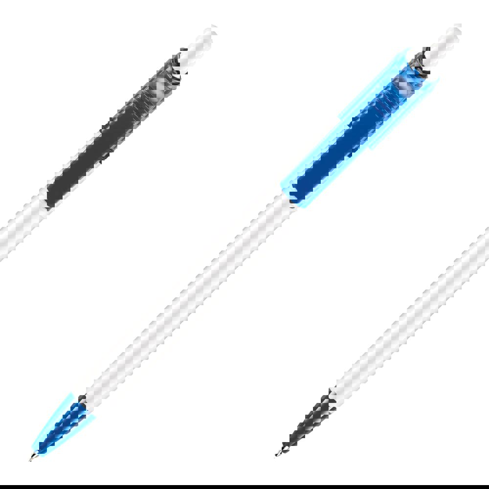 Ball pen Ducal Colour hardcolour - White / Light Blue