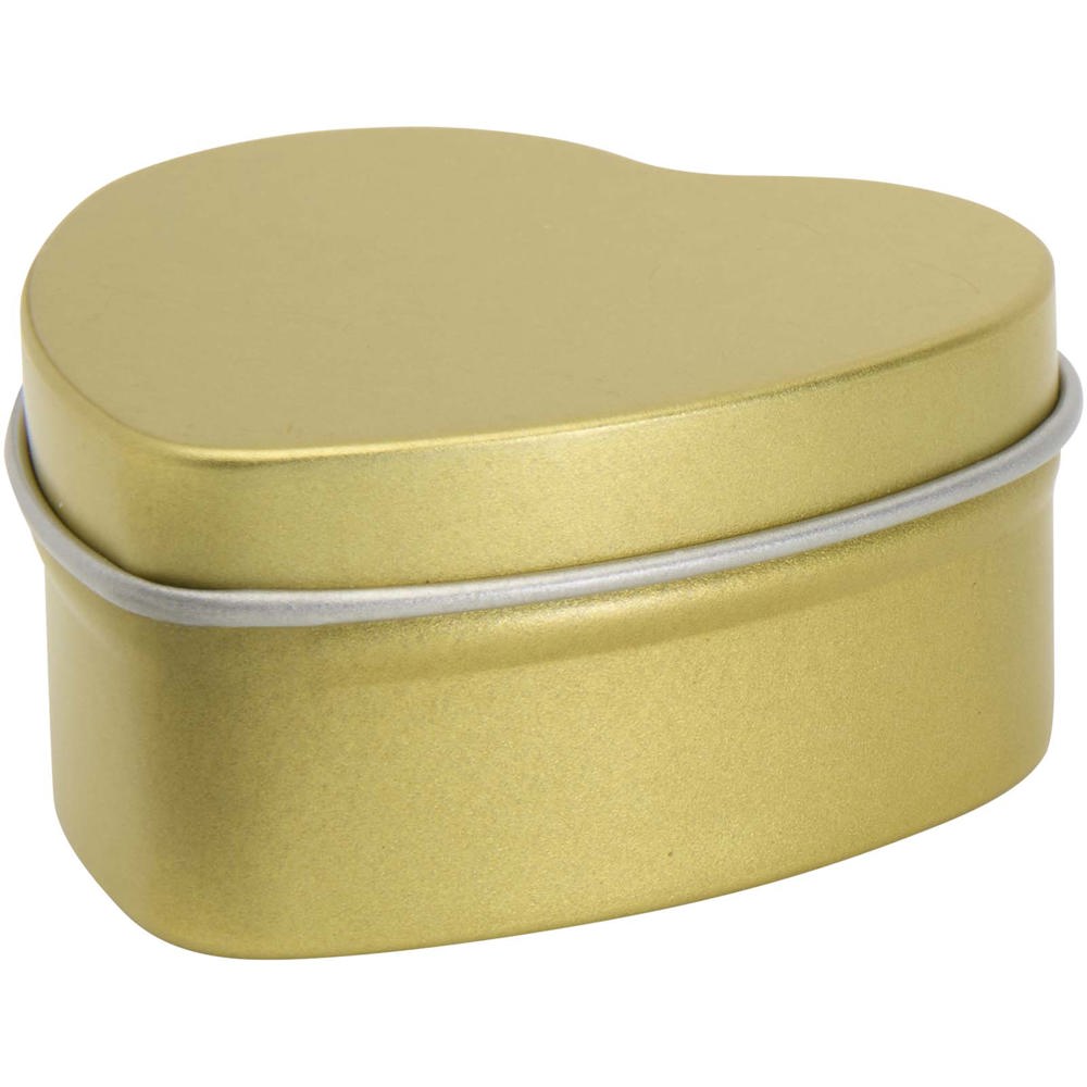 Blissful Herzförmige Zinnkerze mit Vanille Duft