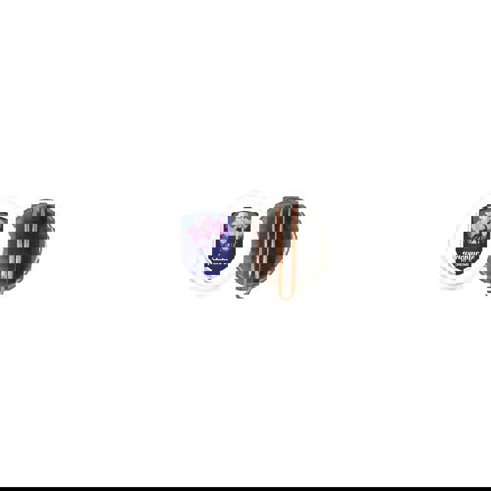 Metal button 37mm with clip