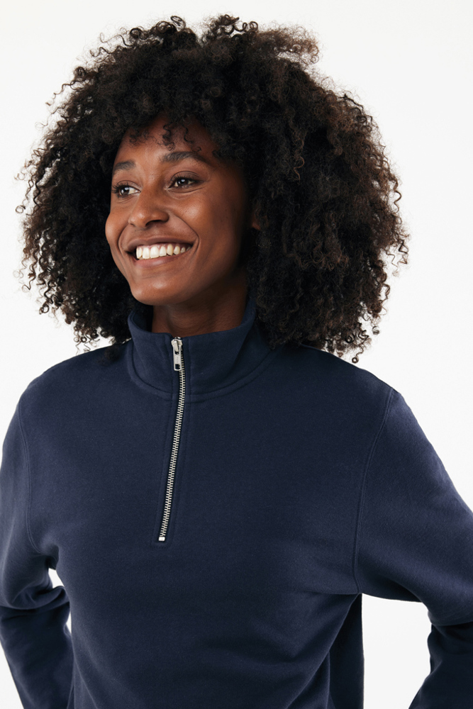 IQONIQ Elgon recycled cotton quarter zip sweater