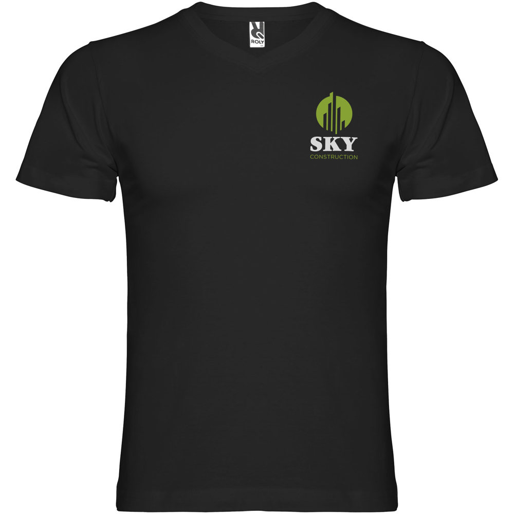 Samoyedo herenshirt met V-hals en korte mouwen