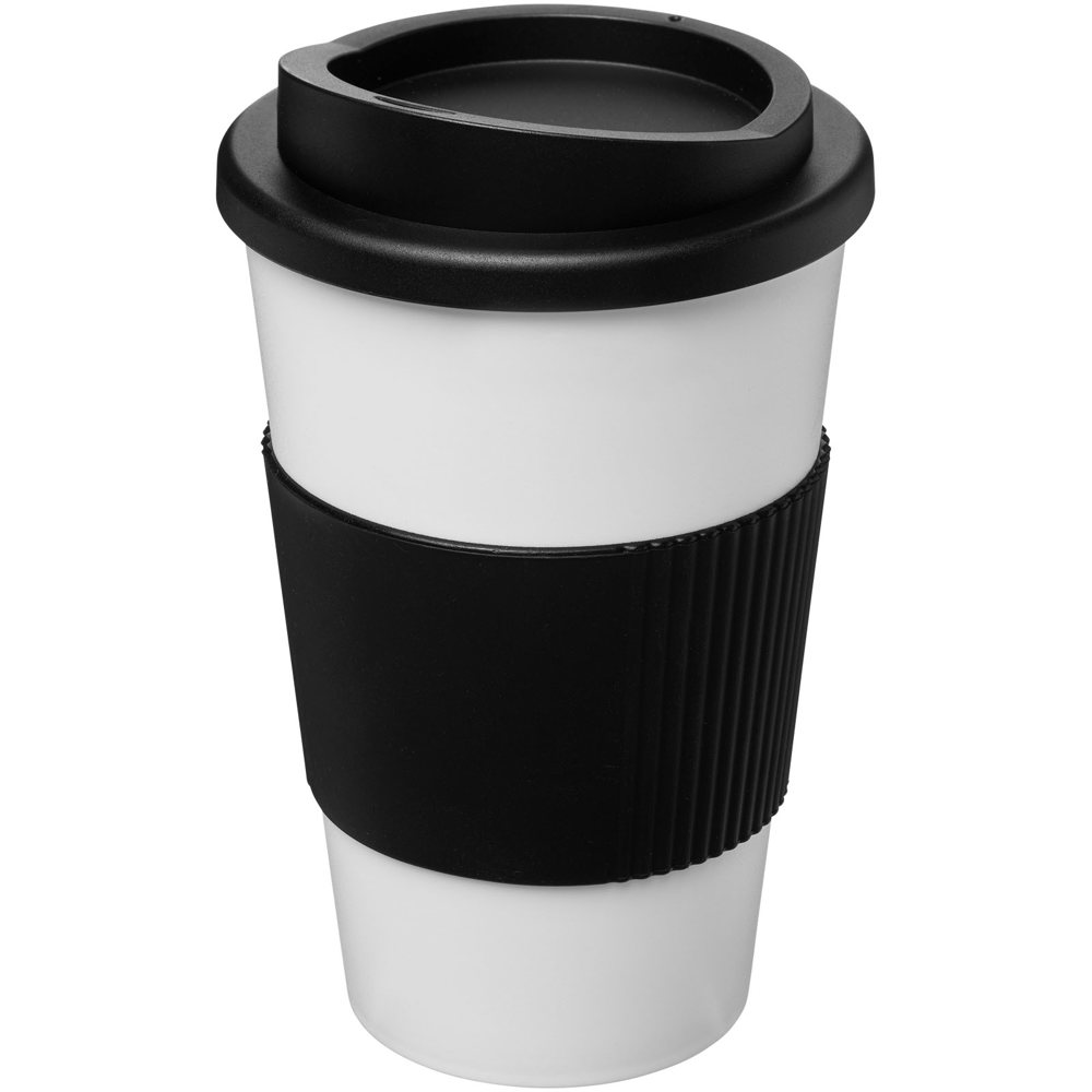 Americano® 350 ml insulated tumbler with grip - White, Black