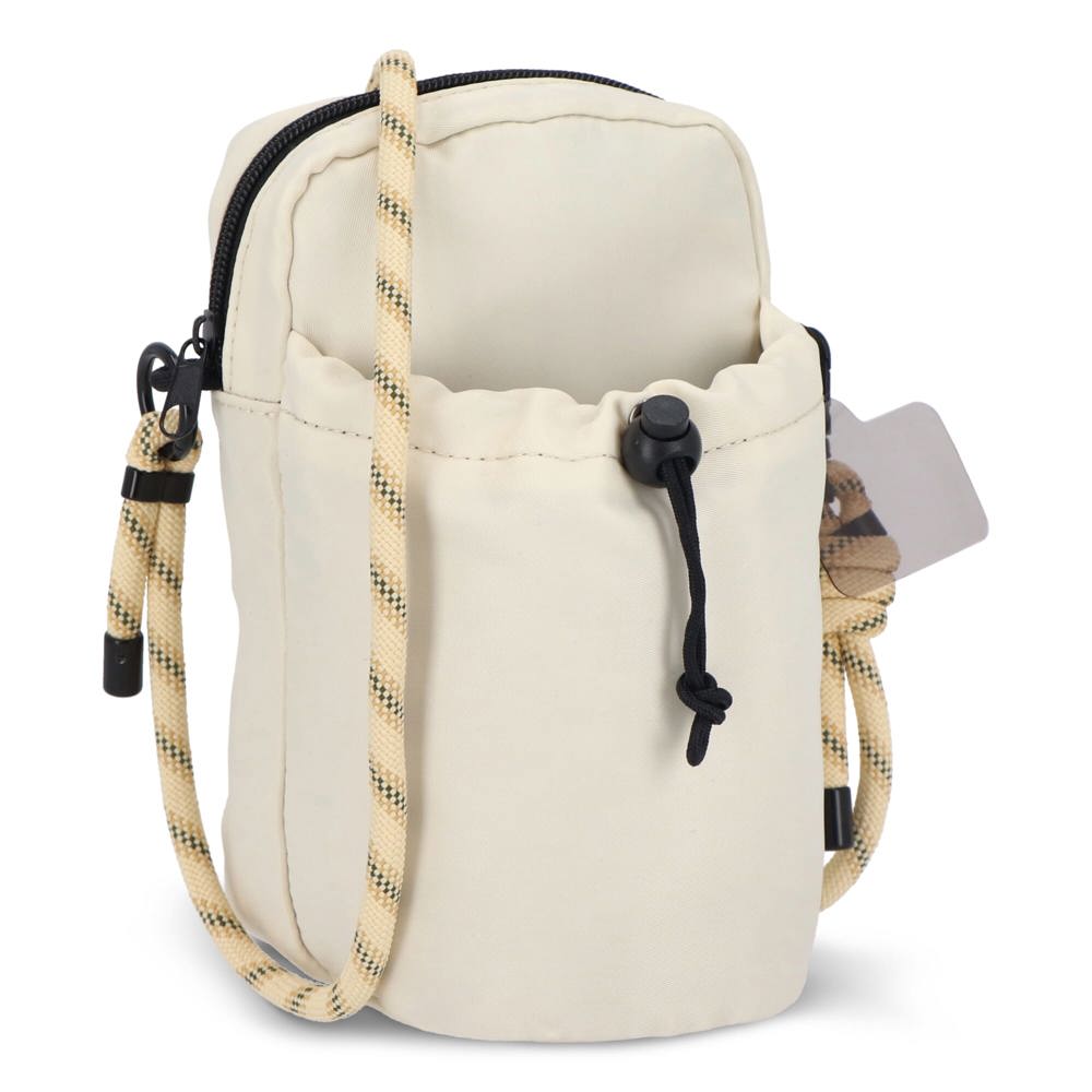 Crossbody Flaschenhalter-Tasche mit Paracord-Gurt - Beige