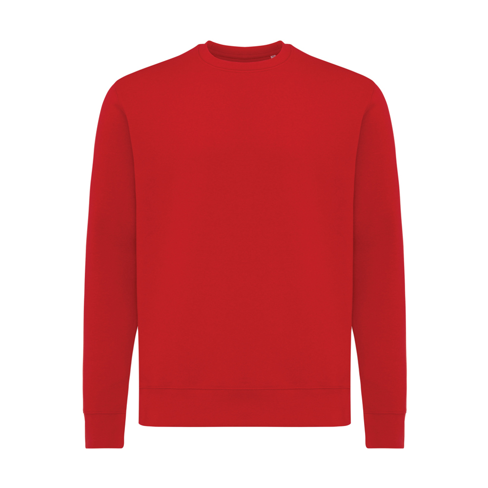 IQONIQ Etosha lightweight recycled cotton crew neck - red (± PMS 19-1757 TCX)
