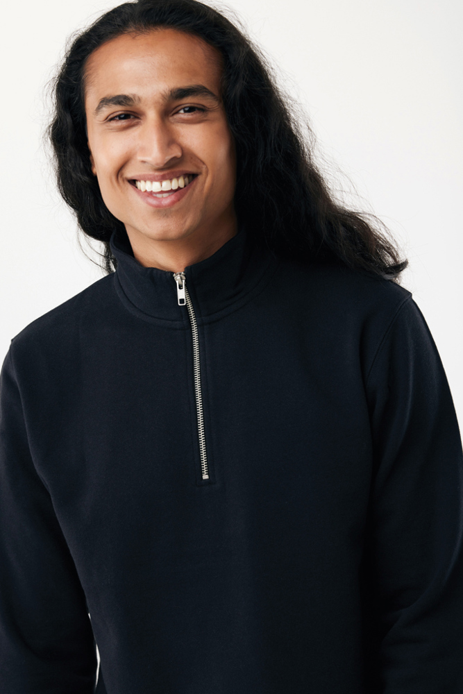IQONIQ Elgon recycled cotton quarter zip sweater