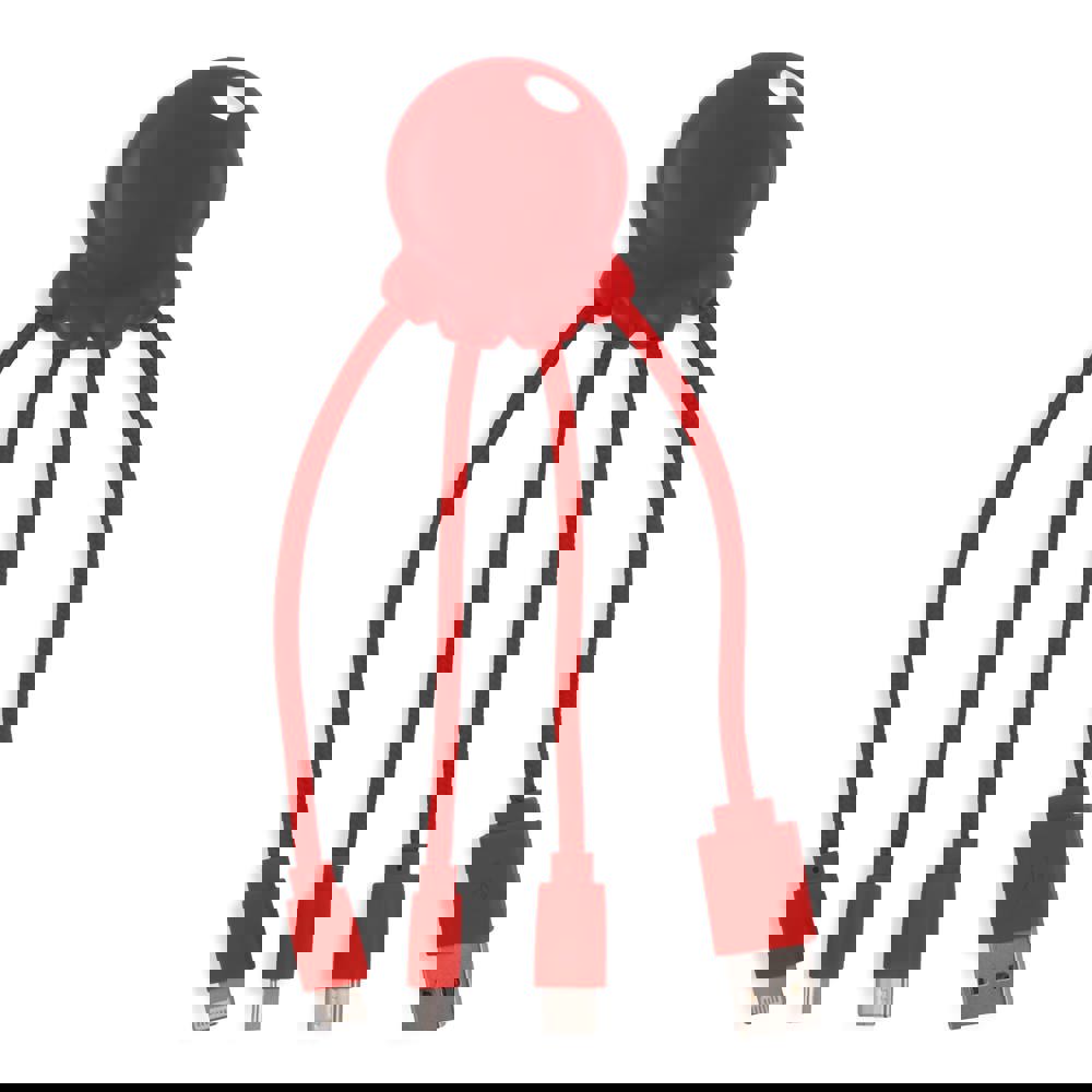 2087 | Xoopar Eco Octopus Charging cable - Red