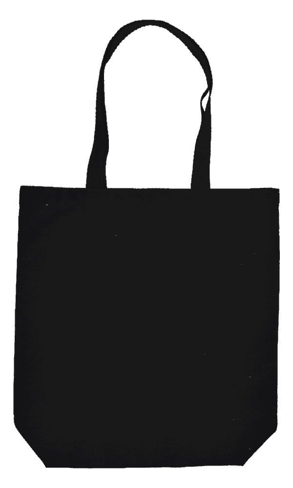 Bio-Bauwolltasche mit langen Henkeln und Bodenfalte, 300 gr/m²