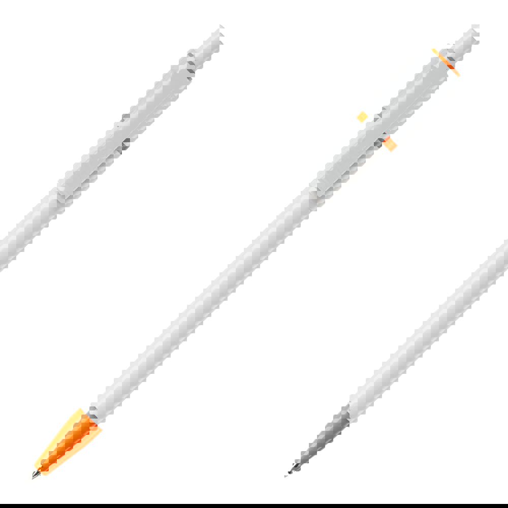 Ball pen Baron hardcolour (RX210 refill) - White / Orange