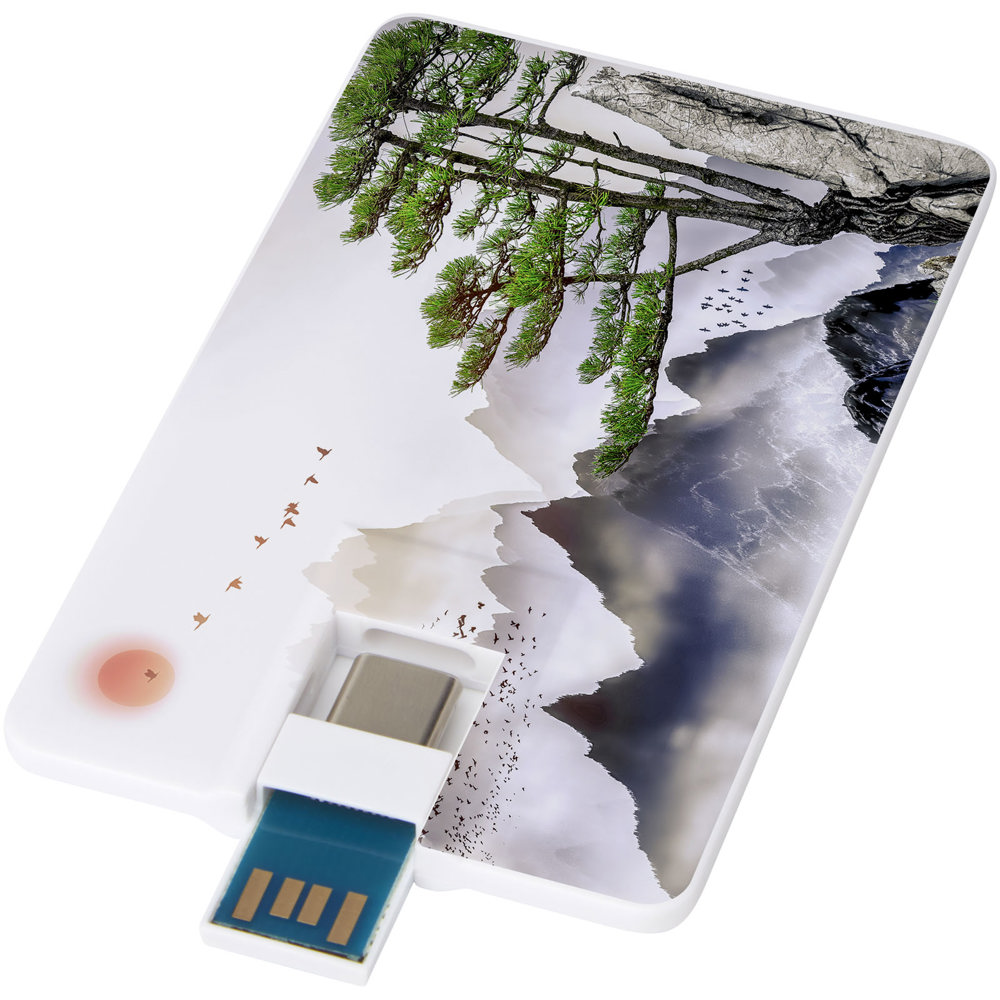 Duo slim 32GB USB drive with Type-C and USB-A 3.0