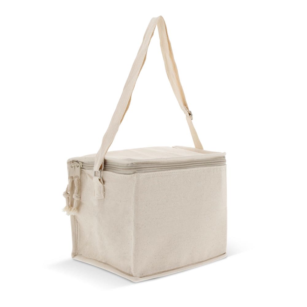 Cooler bag 100% cotton exterior square 22x18x18cm