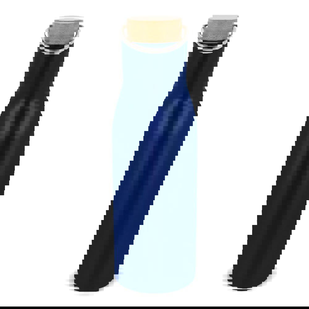 Thermo bottle with bamboo lid 500ml - Dark blue