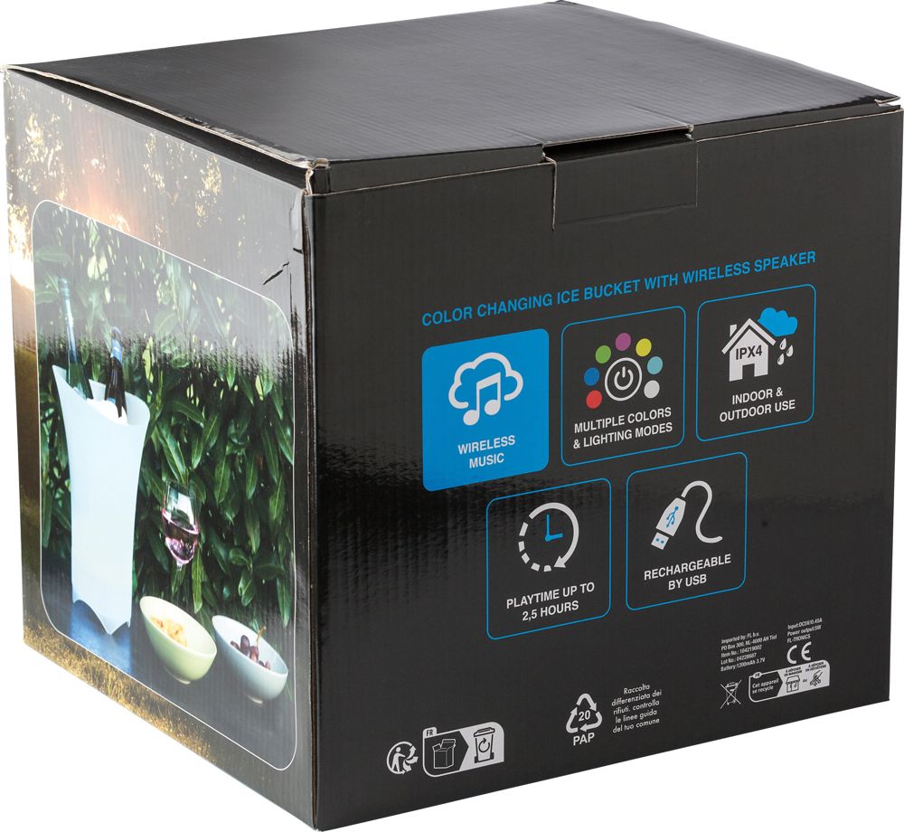 ABS-ijsemmer met speaker Annabel