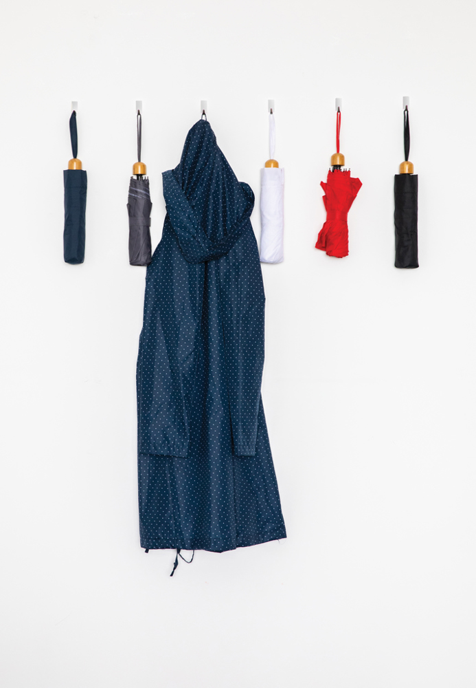 20.5" Impact AWARE™ RPET 190T Pongee bamboo mini umbrella