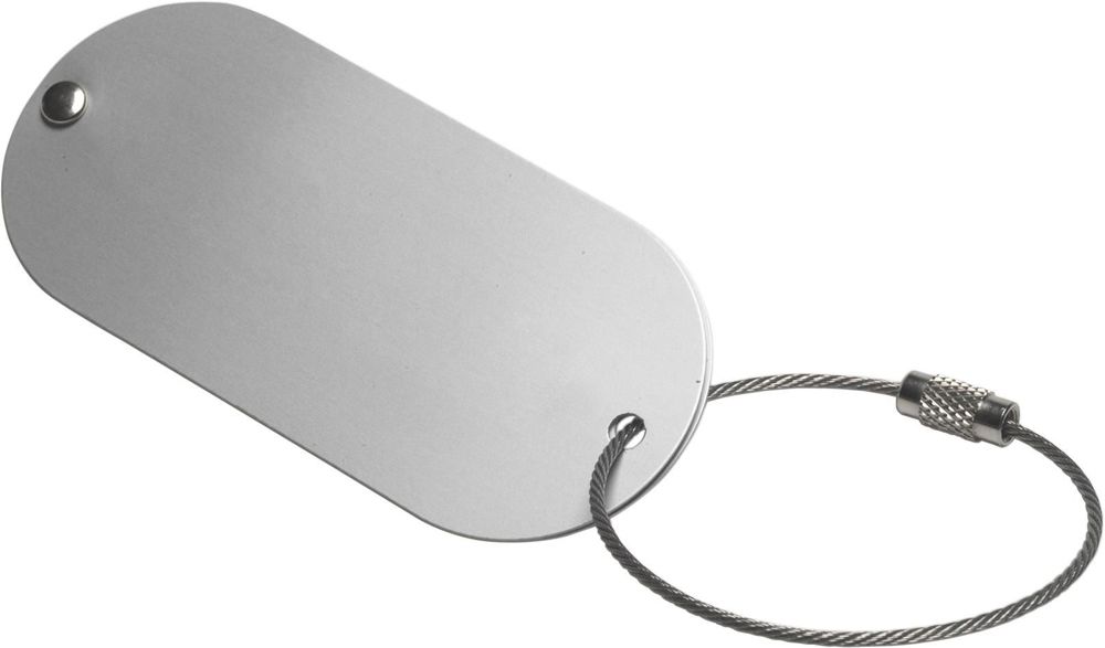 Aluminium luggage tag Isa