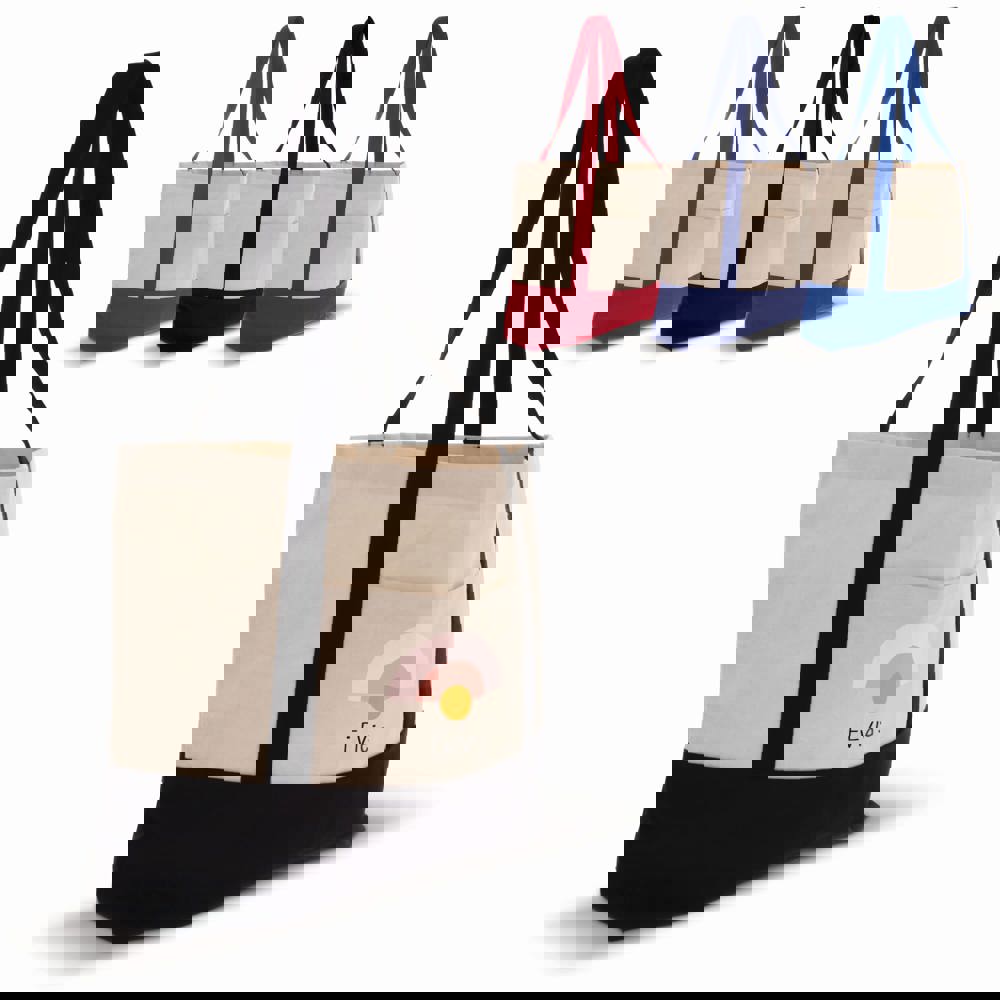 Beach bag cotton canvas OEKO-TEX® 280g/m² 42x10x30cm