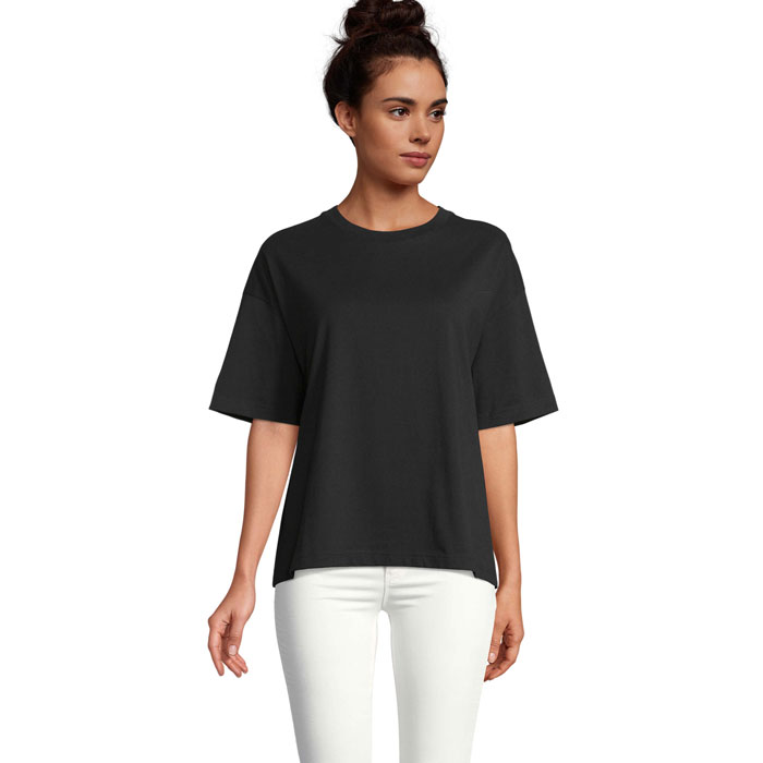BOXY WOMEN - BOXY WOMEN T-SHIRT OVERSIZE - Deep Black