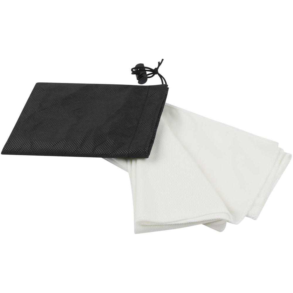 Lucas RPET sport towel 30x80 cm - White