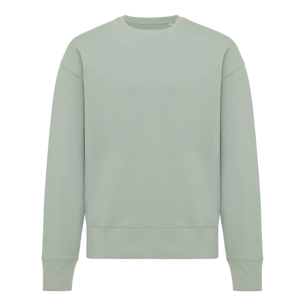 IQONIQ Kruger relaxed recycled cotton crew neck - iceberg green (± PMS 15-5205 TCX)