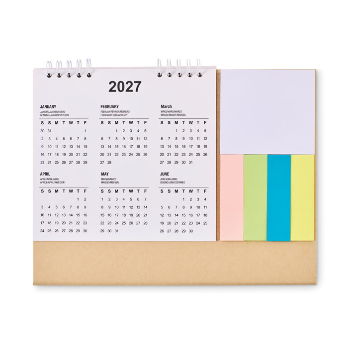 CALENDOO - Desk calendar with memo pad