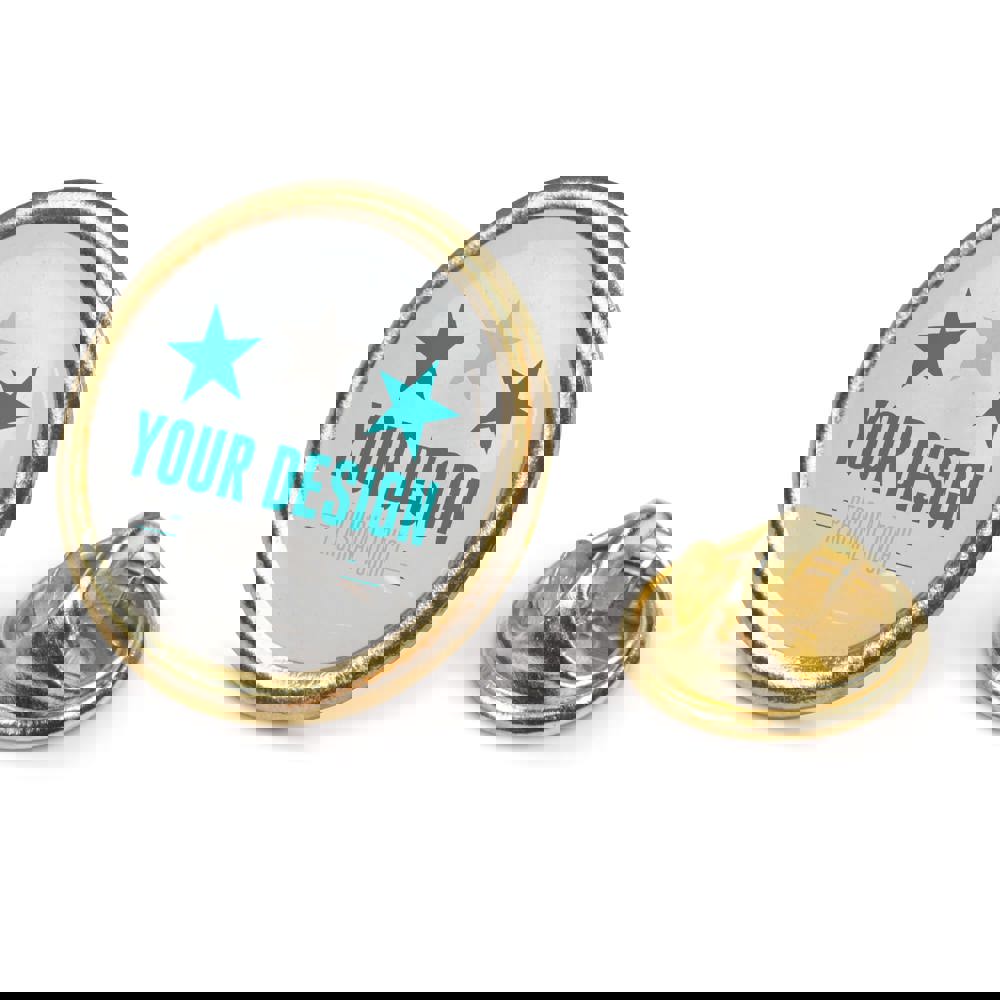 Metal pin Ø20mm - Gold satin