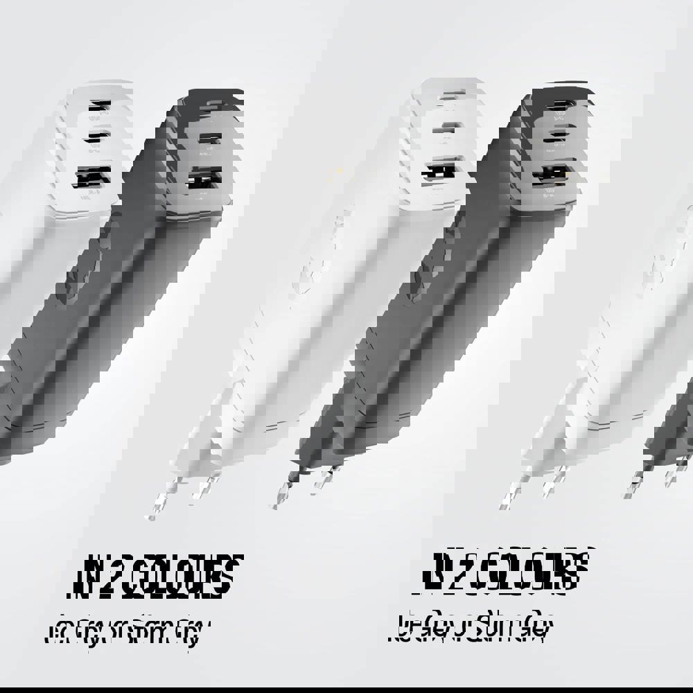 Fresh 'n Rebel 67W Laptop Snellader GaN USB-C &amp; USB-A