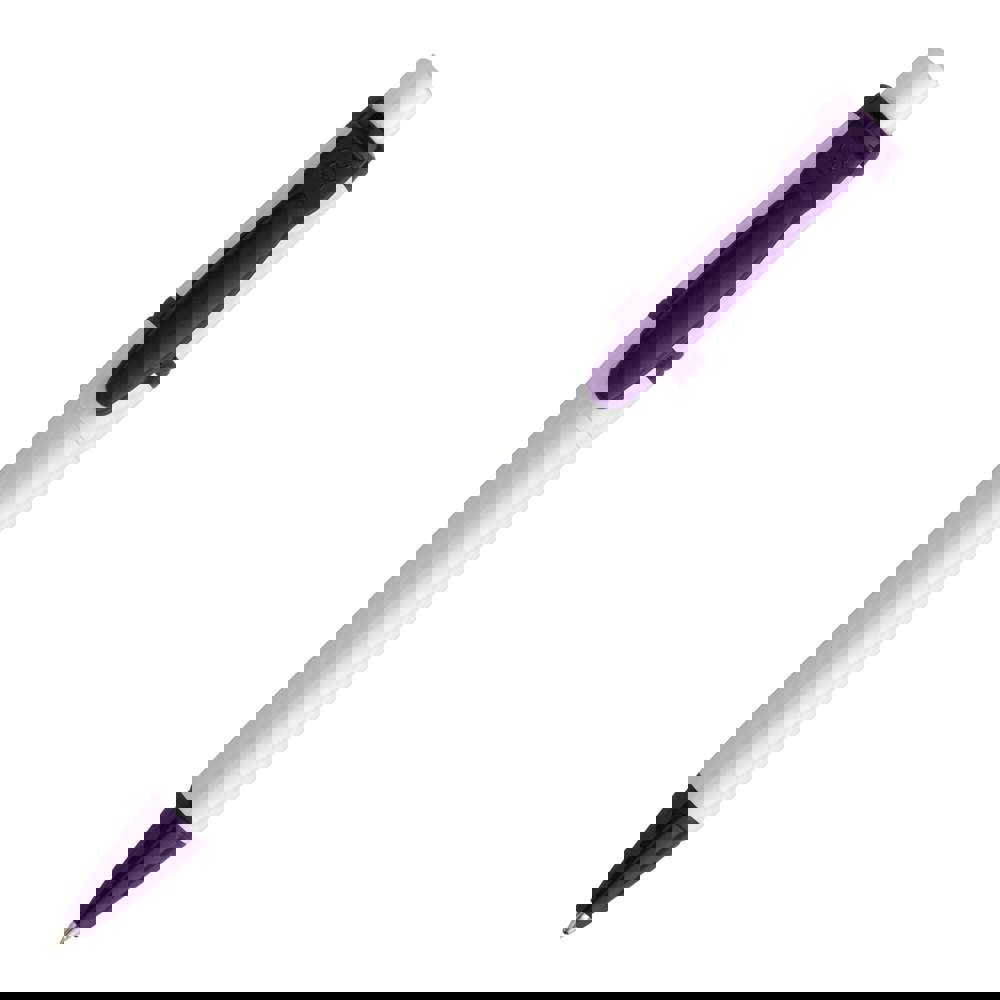 Ball pen Olly hardcolour - White / Purple