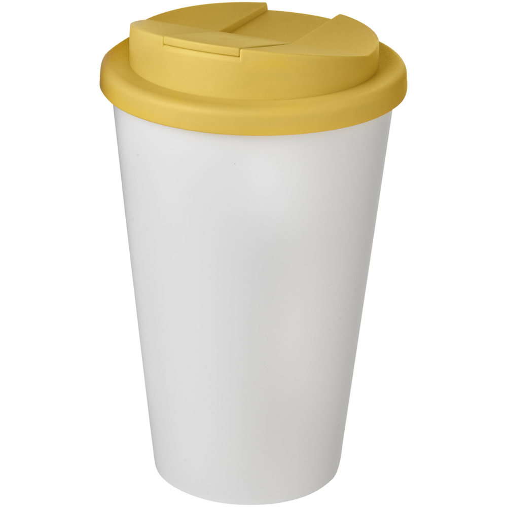 Americano® 350 ml tumbler with spill-proof lid - White, Yellow