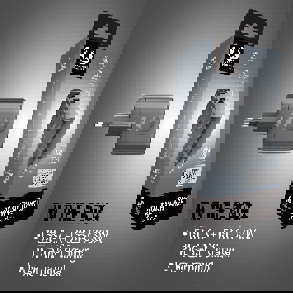 Fresh 'n Rebel 30W Snellader GaN USB-C &amp; USB-A