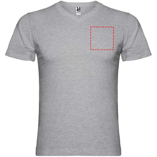 Samoyedo herenshirt met V-hals en korte mouwen