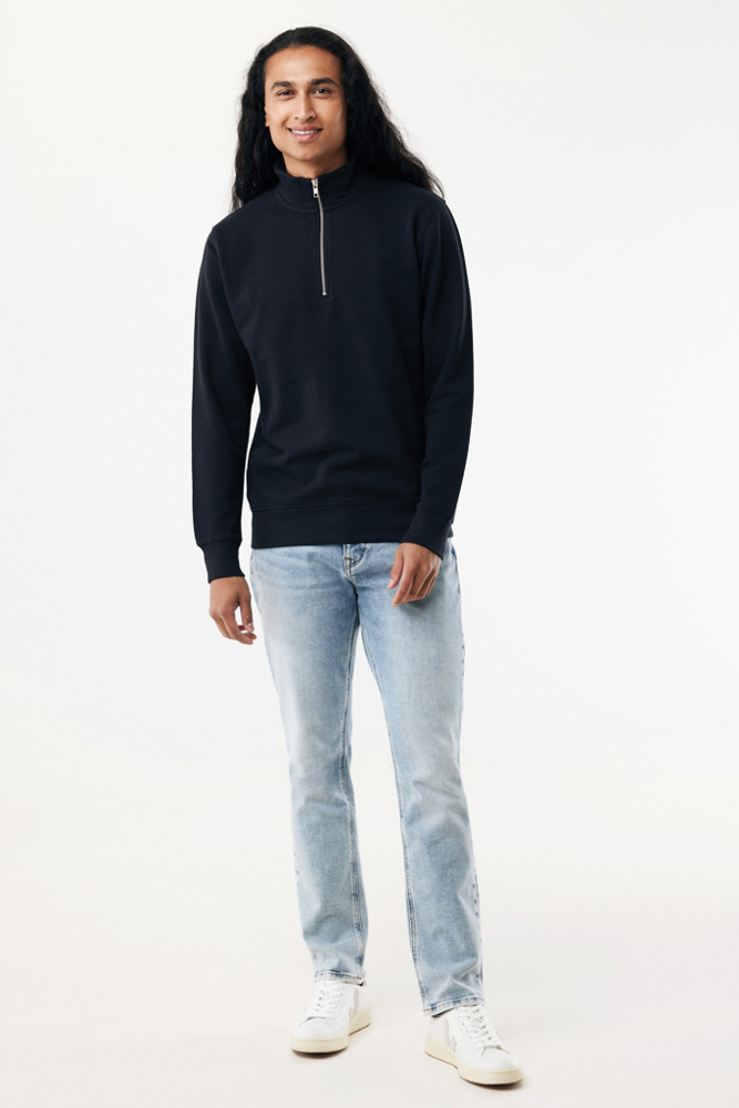 IQONIQ Elgon recycled cotton quarter zip sweater