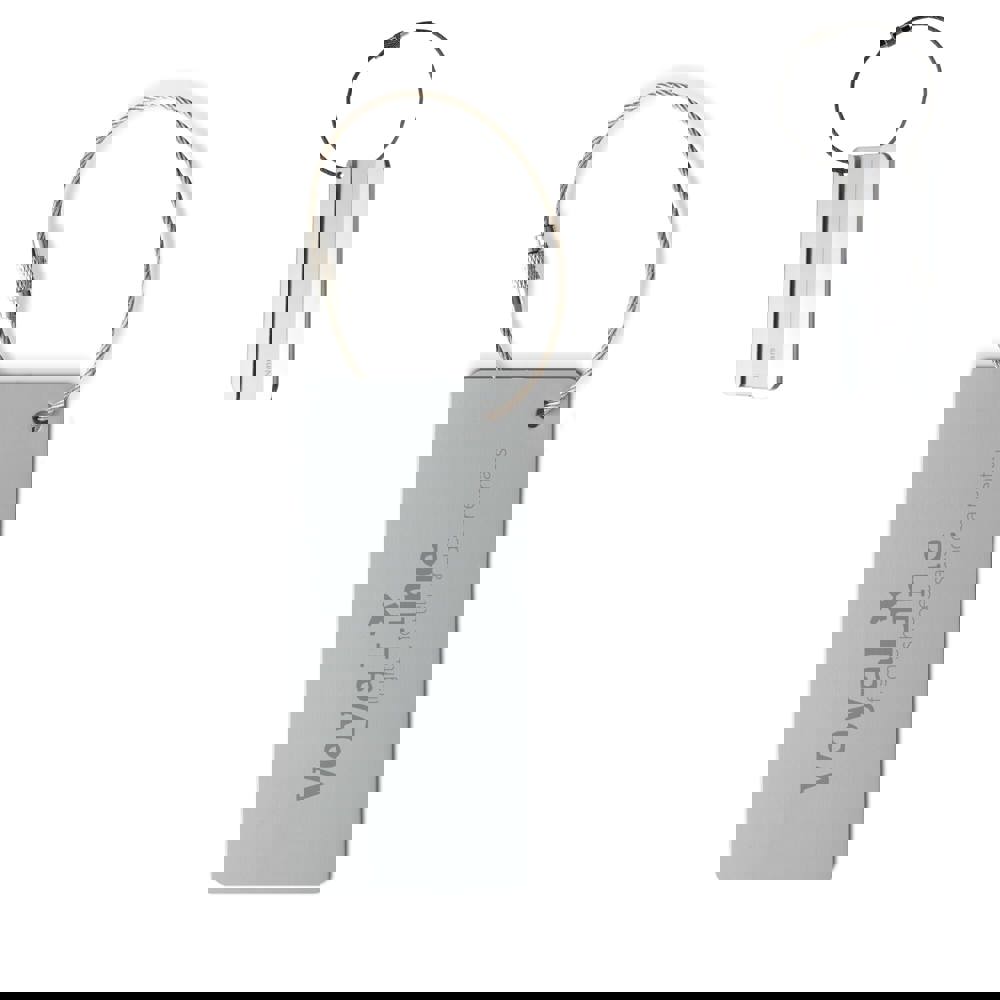 Aluminum luggage tag rectangle