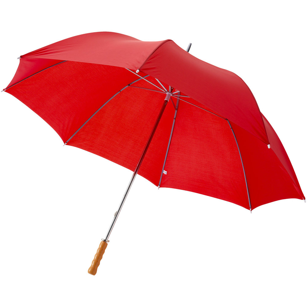 Karl 30" golf umbrella with wooden handle - Red