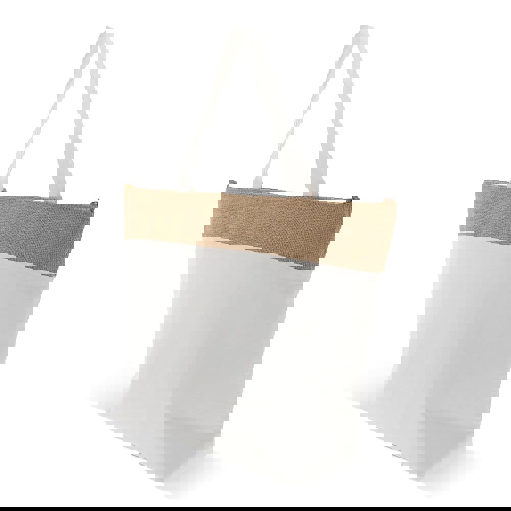 Beach cooler bag cotton/jute 43x33x14 cm