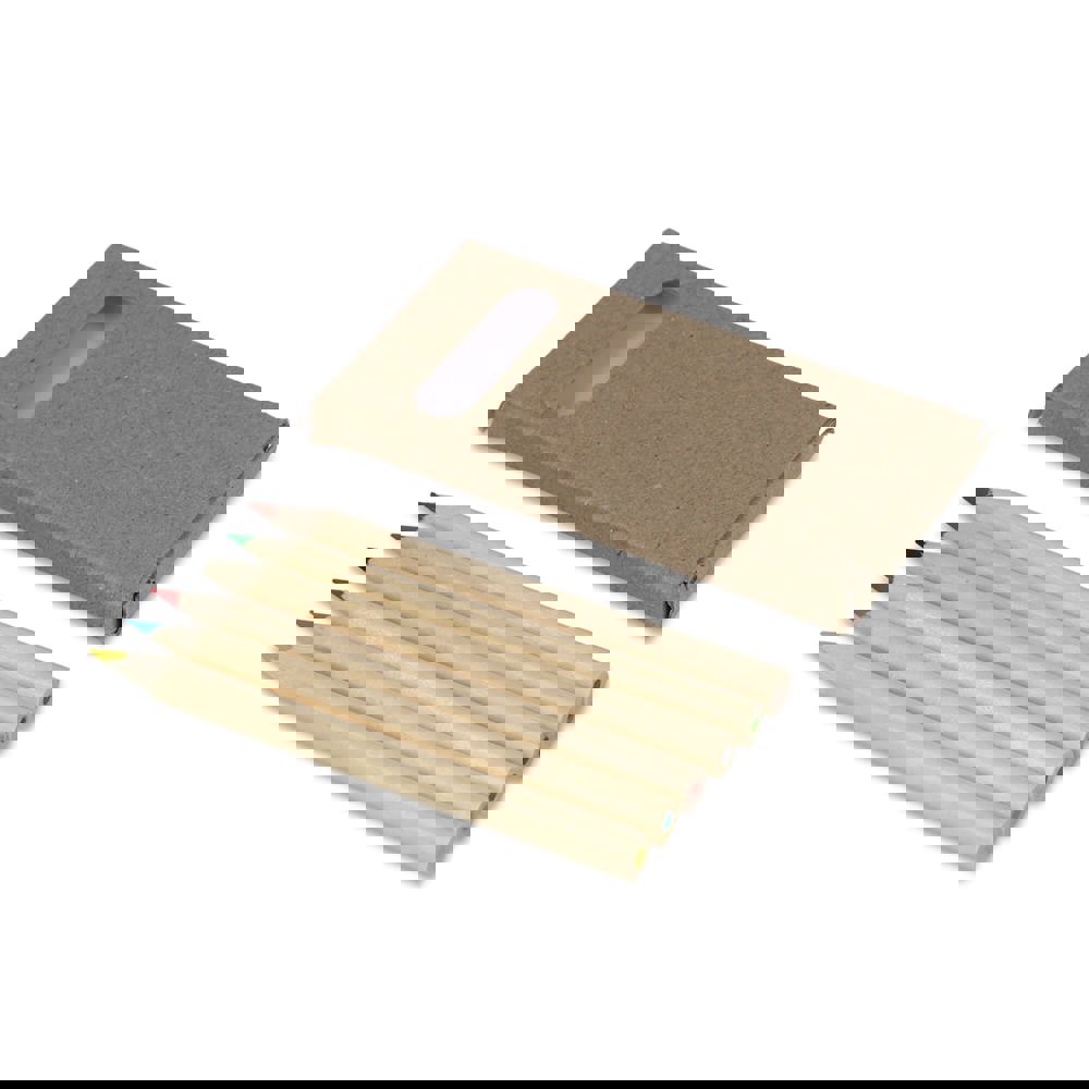 6 colouring pencils in kraft box