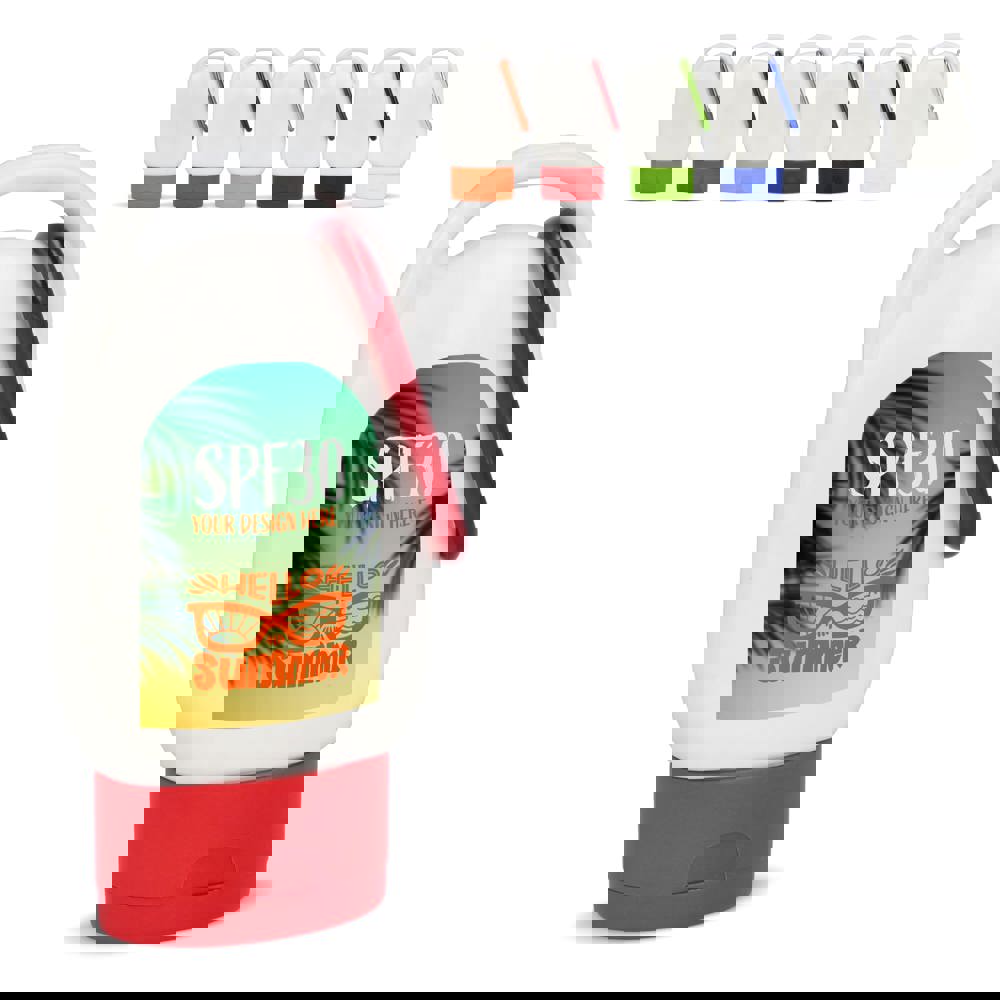 Sonnenschutzlotion mit Karabiner SPF30 aus recyceltem Material