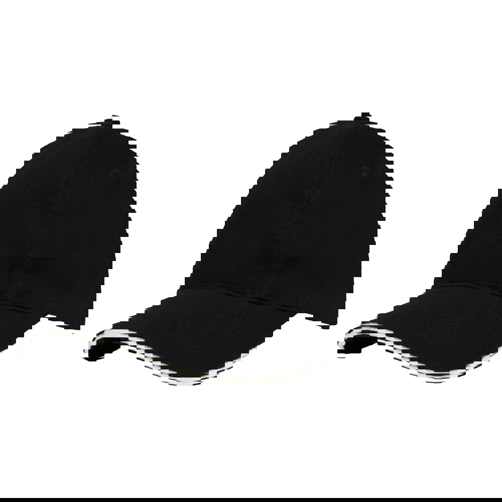 Brushed promo cap - Black (Black) / White