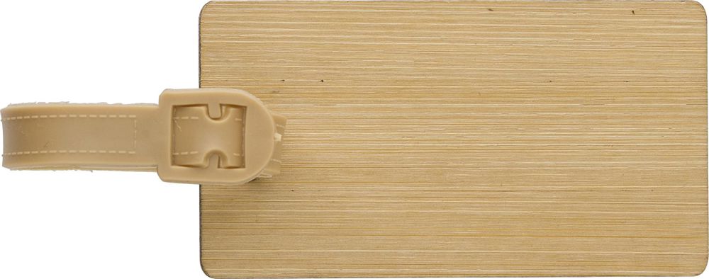 Bamboo luggage tag Shawn - brown