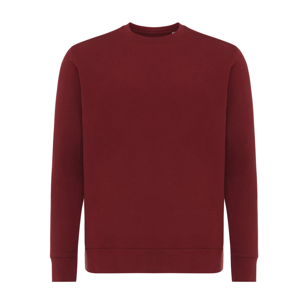 IQONIQ Etosha lightweight recycled cotton crew neck - burgundy (± PMS 19-1724TCX)