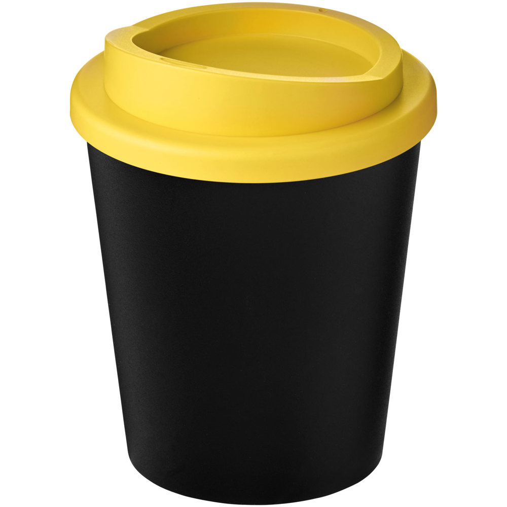Americano® Espresso Eco 250 ml recycled tumbler - Black, Yellow