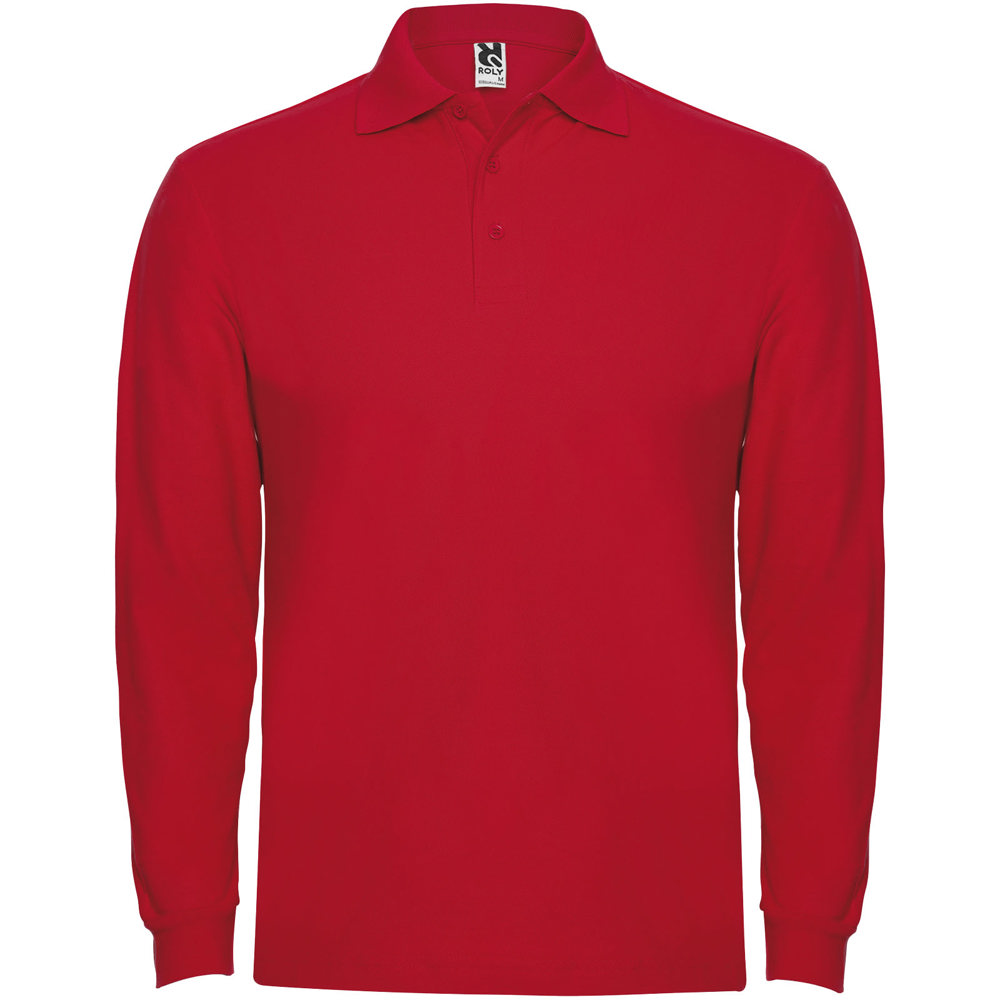 Estrella long sleeve men's polo - red