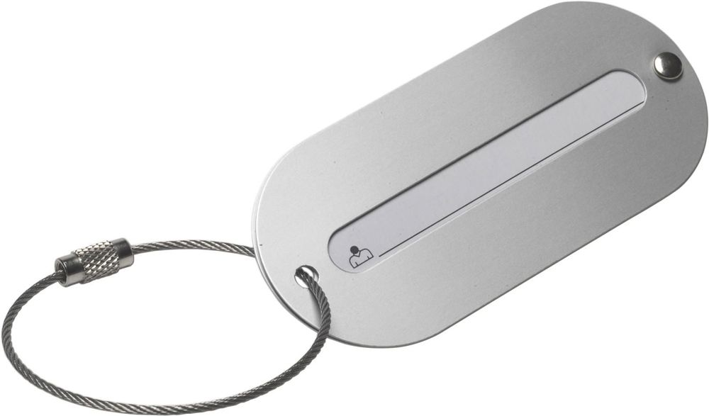 Aluminium luggage tag Isa