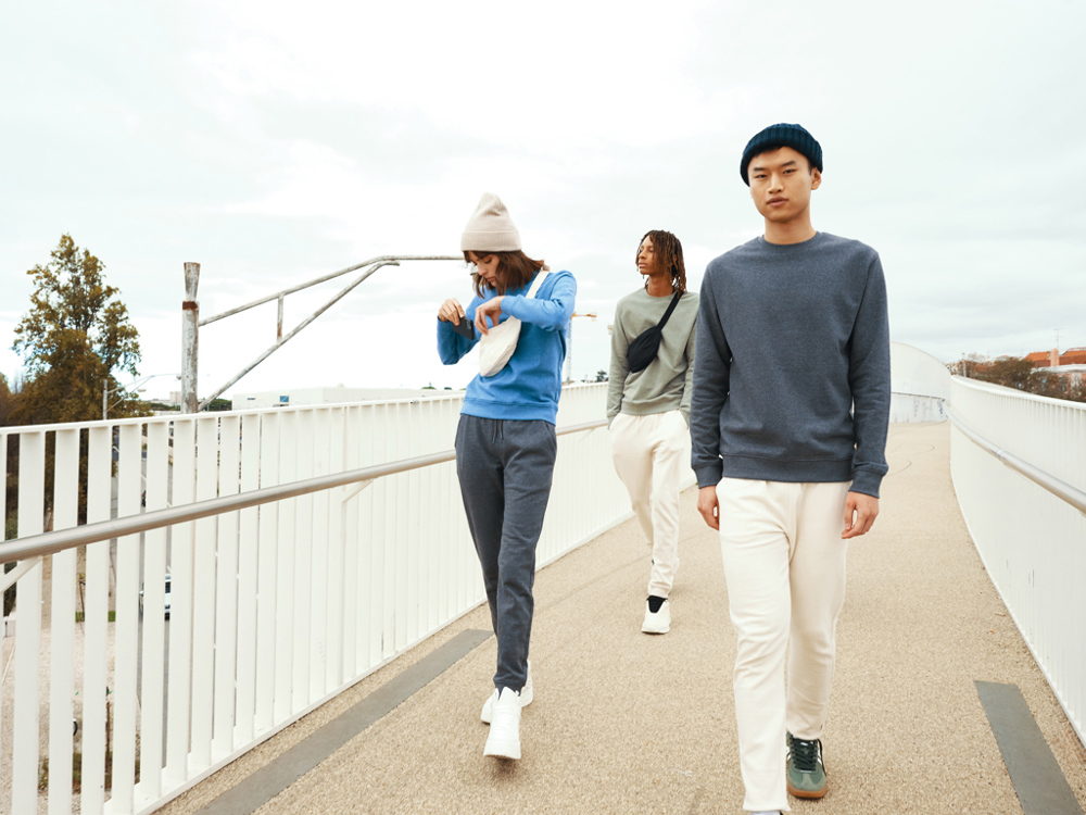 IQONIQ Denali recycled cotton crew neck undyed