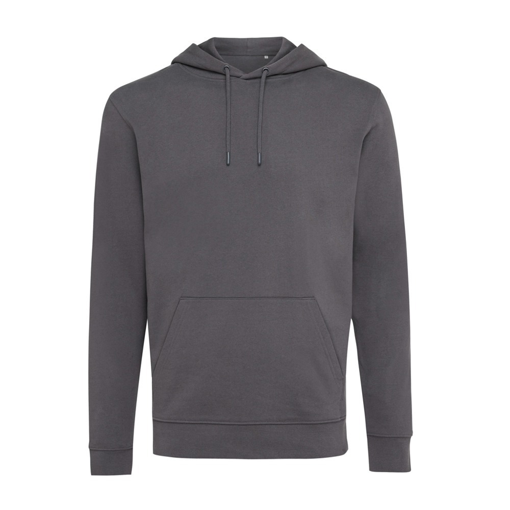IQONIQ Jasper recycled cotton hoodie - anthracite (± PMS 19-3900 TCX)