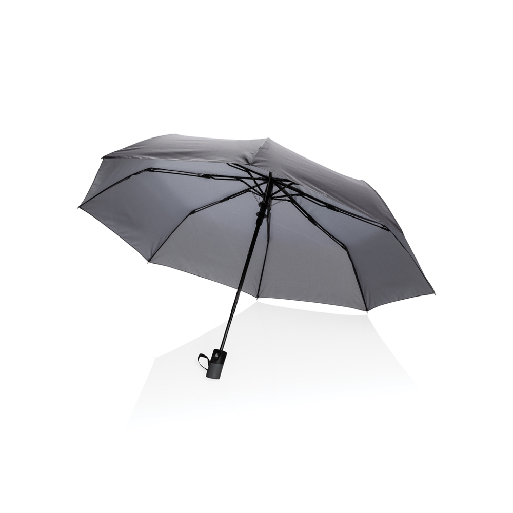 21" Impact AWARE™ RPET 190T mini auto open umbrella - anthracite (± PMS Cool Grey 11)