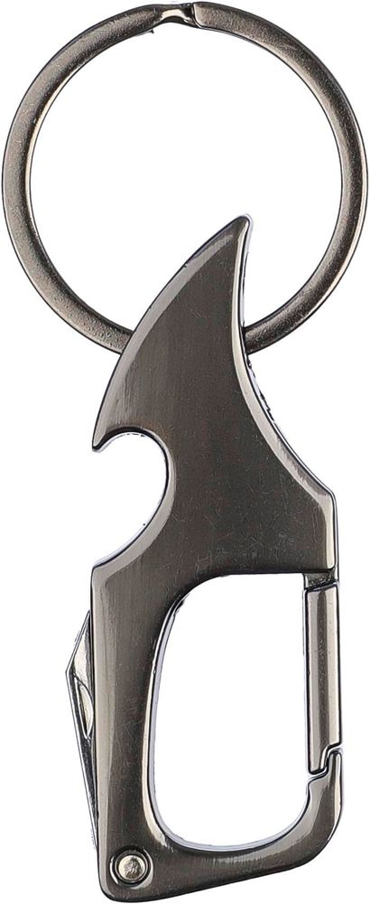 Metal carabiner keychain Bella - gun metal