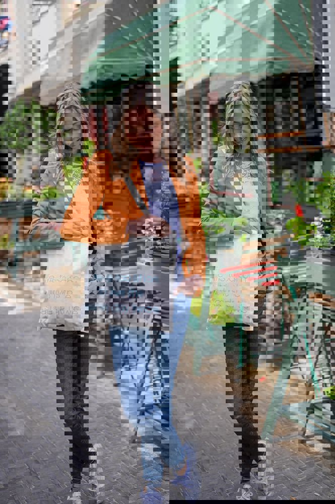 Baumwolltasche mit langen Henkeln, 140 gr/m²