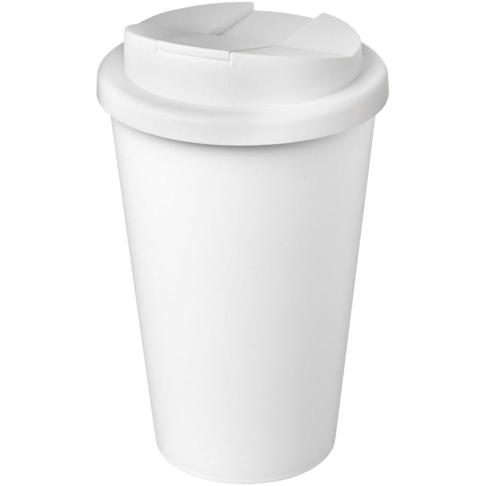 Americano® Eco 350 ml recycled tumbler with spill-proof lid - White