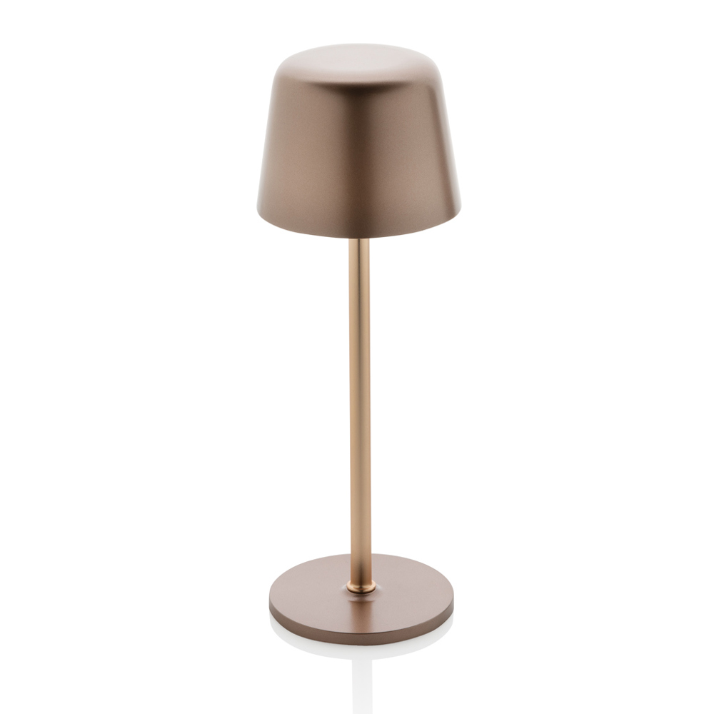 Zenic RCS recycled plastic USB re-chargable table lamp - bronze (± PMS 4725 C)