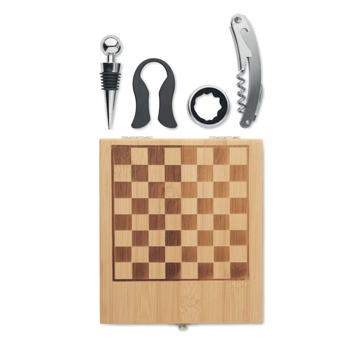 CHESSET - Chess board wine set