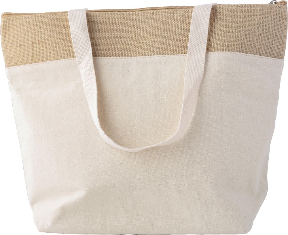 Cotton jute cooler bag Randy - khaki